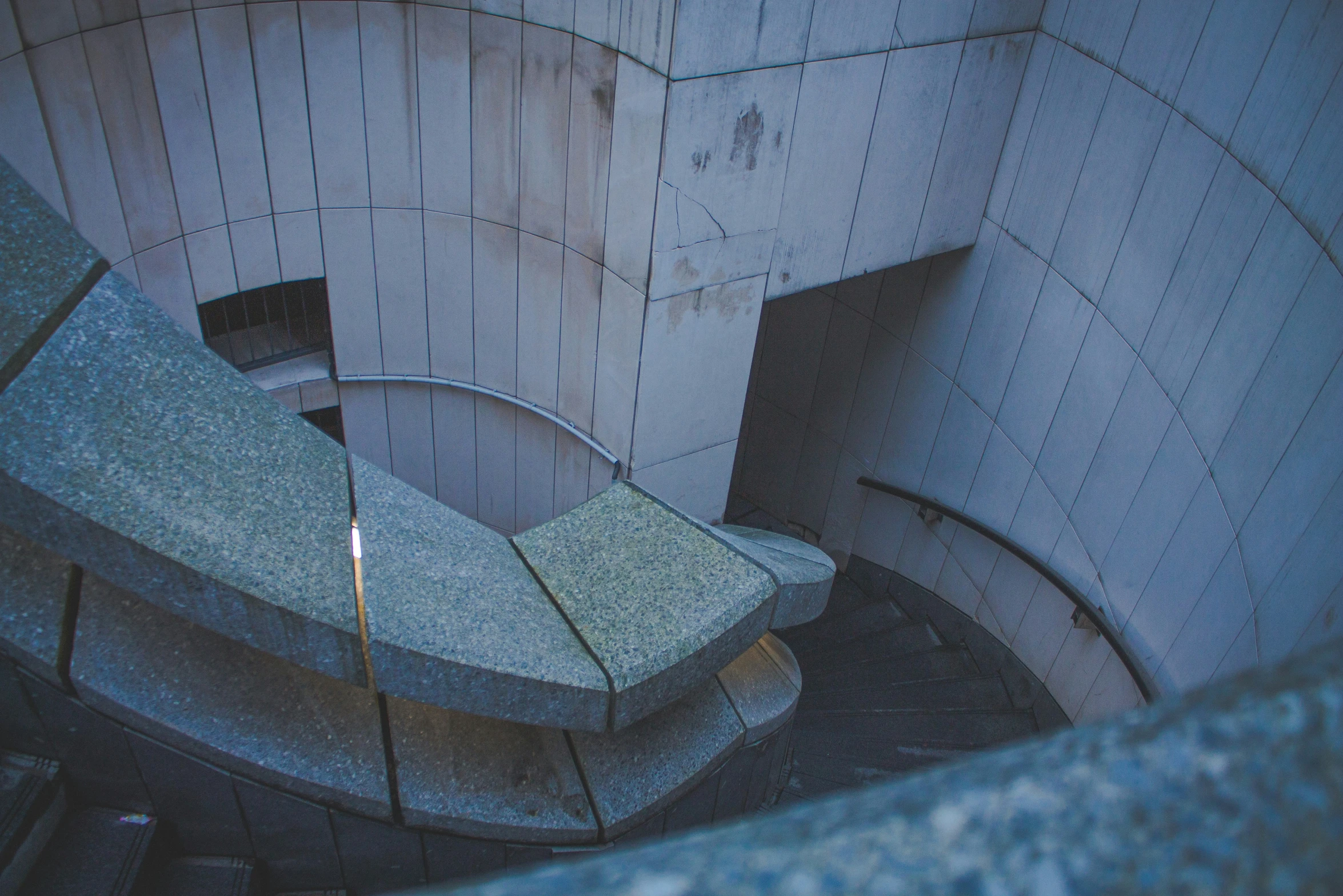 stairs are shown to allow visitors to go inside the wall