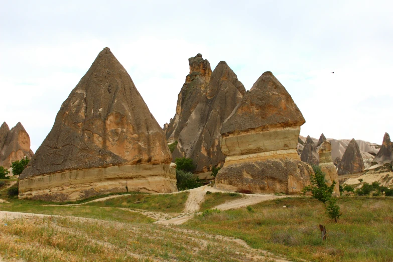 the mountains are in different sizes and shapes