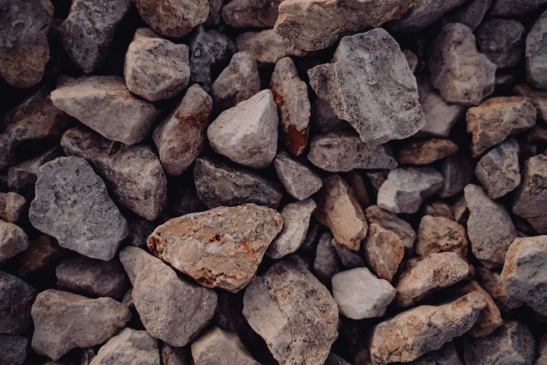 large gray rocks are piled on top of each other