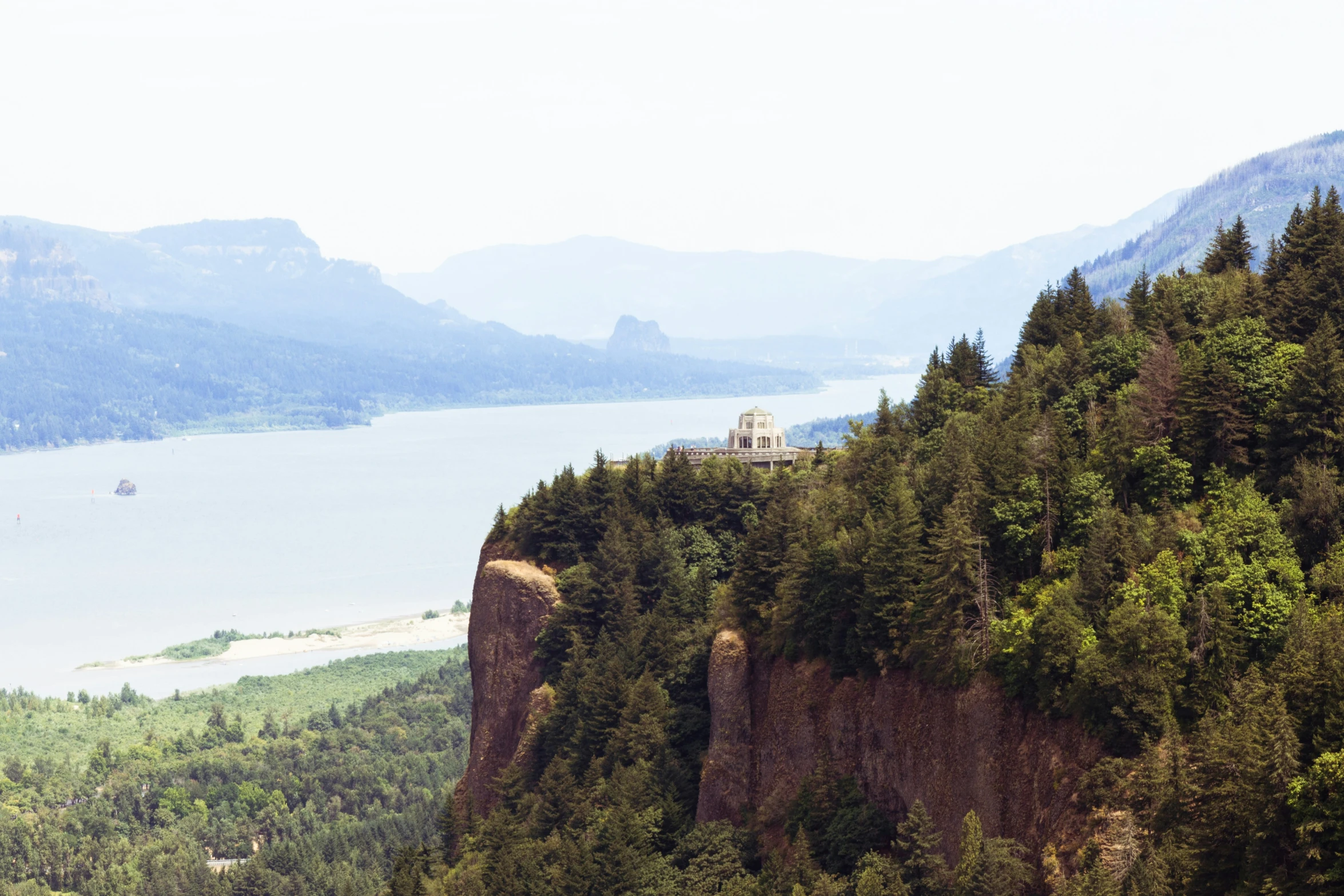 the landscape looks like mountains with trees on them