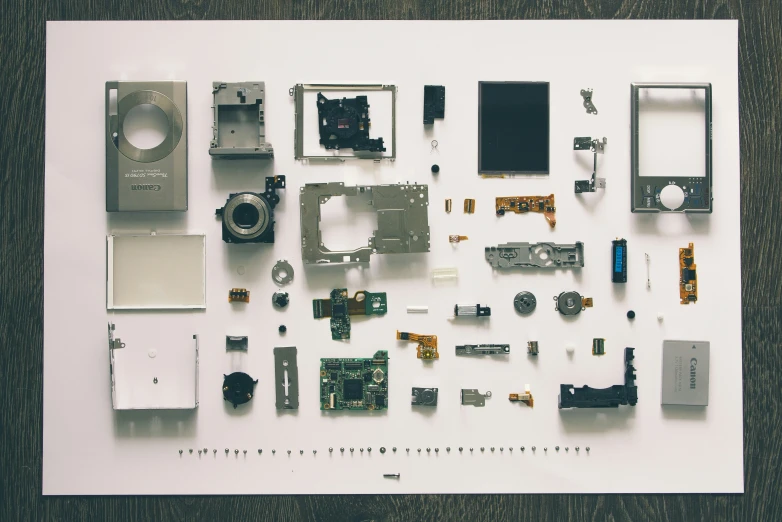 a computer repair picture showing various parts of an assembly