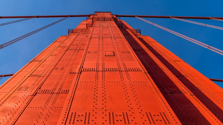 the view from below of the top of a tower