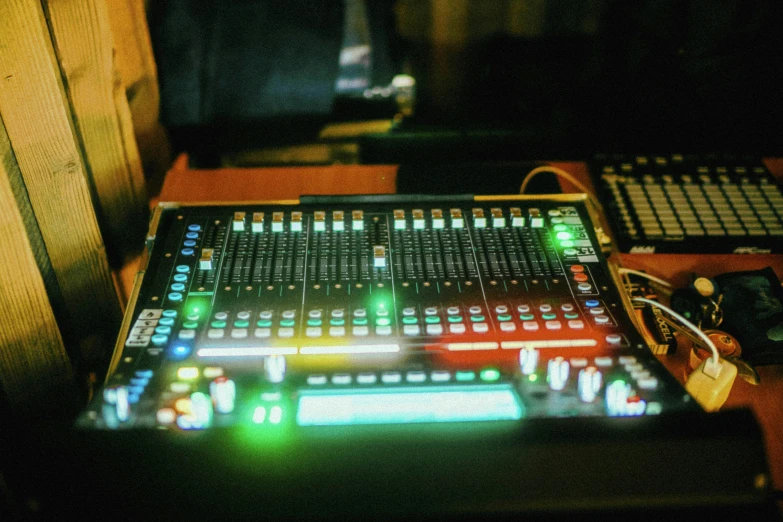 some control boards are sitting on top of a table