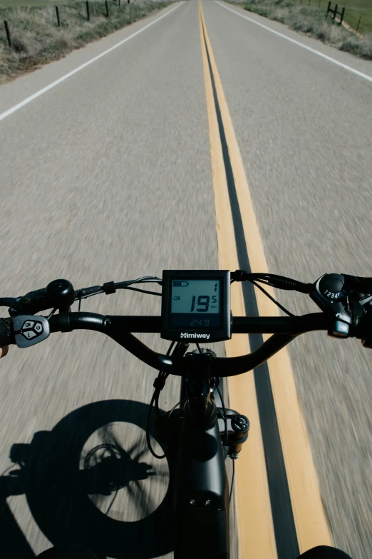 the view from the handle bar on the motorcycle