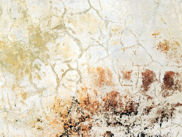 a rusted surface with peeling paint from the wall