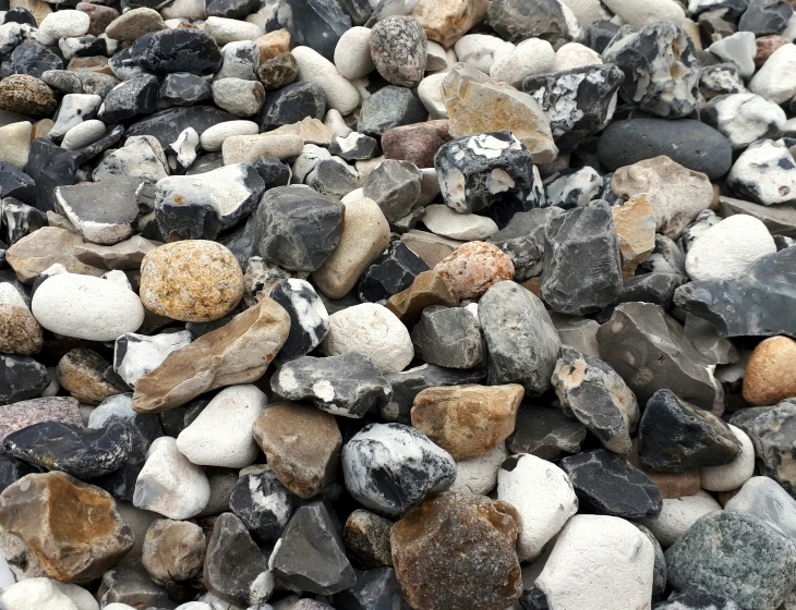 rocks are arranged in a large pile