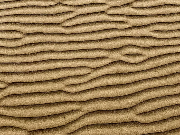 sand has wavy lines on top and bottom