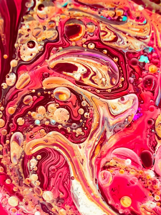 abstract fluid art made with colored matter