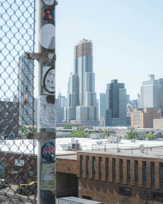 there is a large view of some buildings