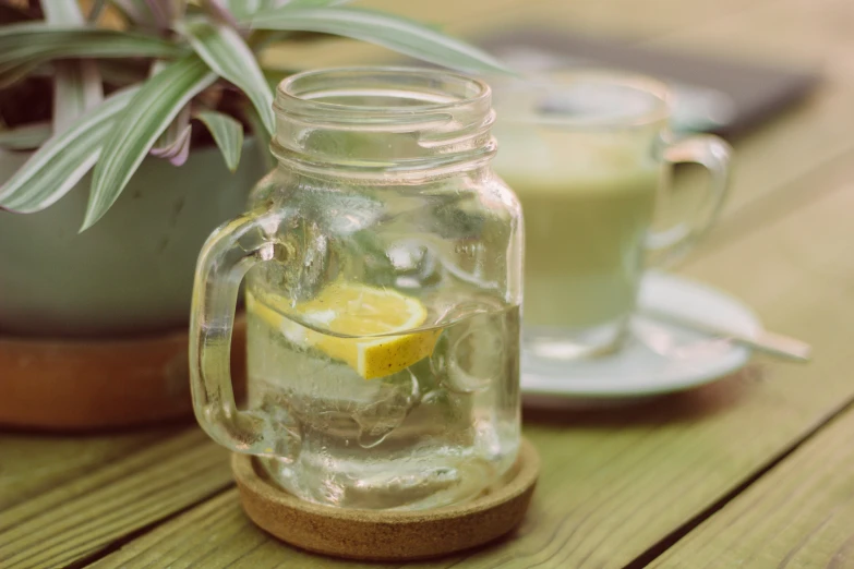 an image of a lemon and lemonade beverage