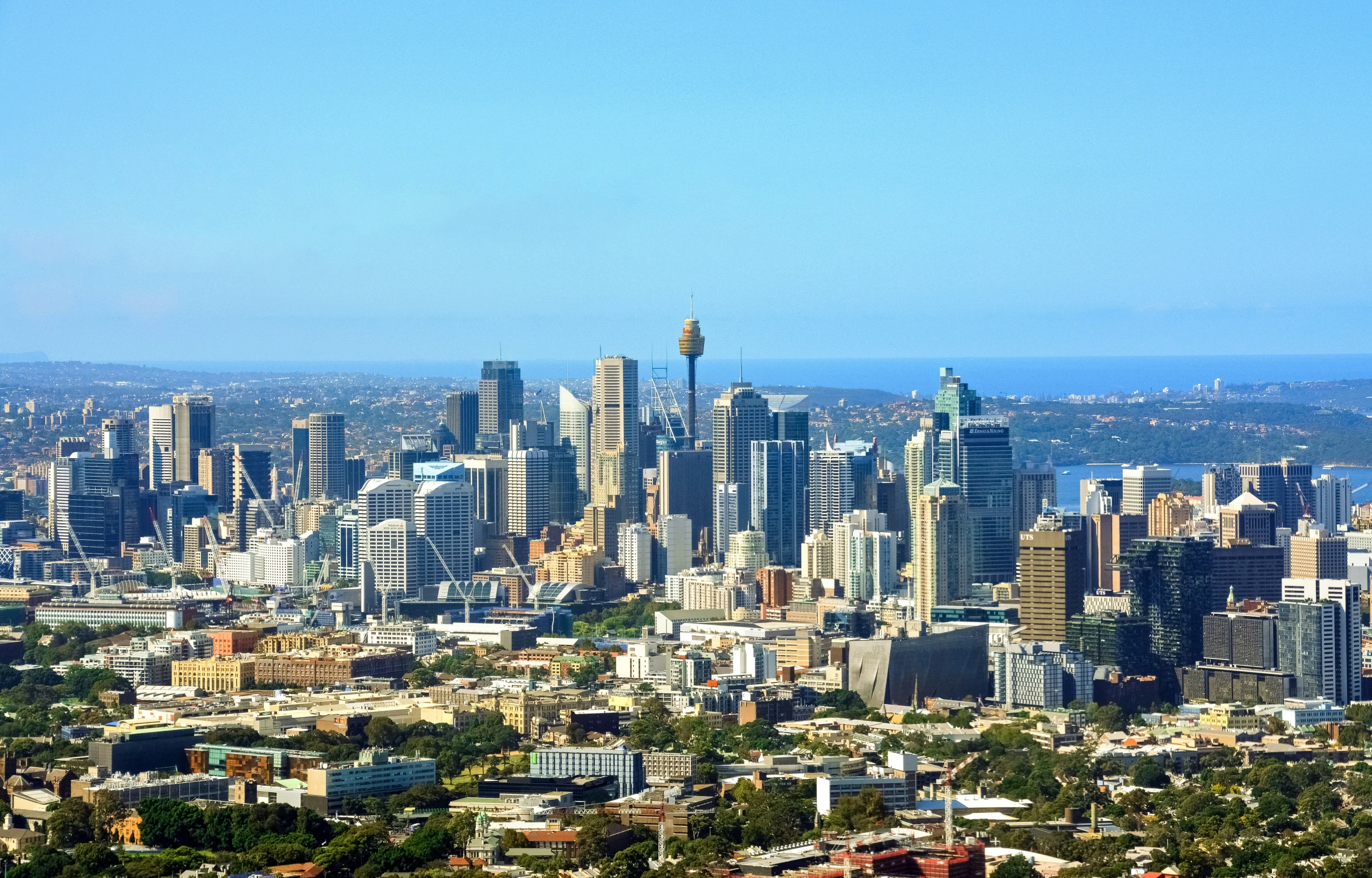 there is a view of the city from a hill