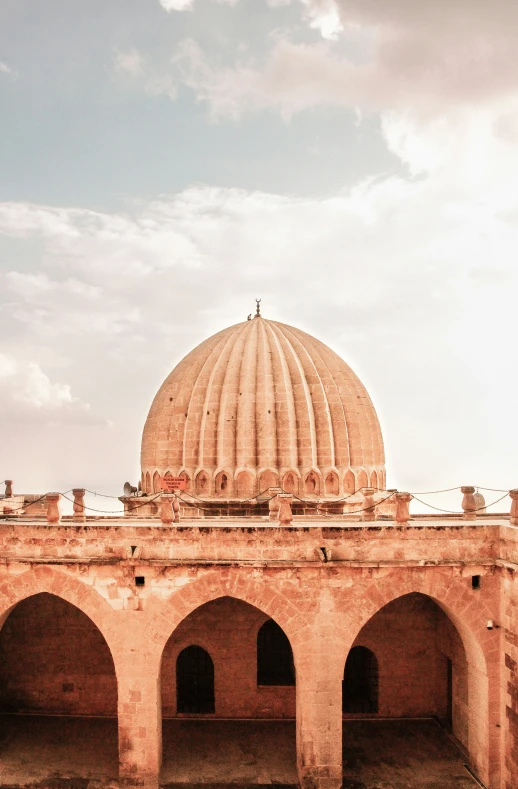 a very old structure with an elaborate dome