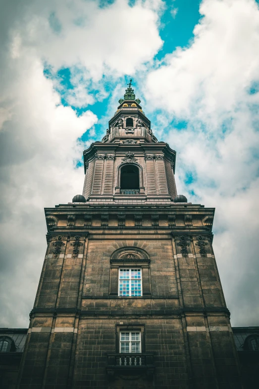 a tall tower with a clock on the top