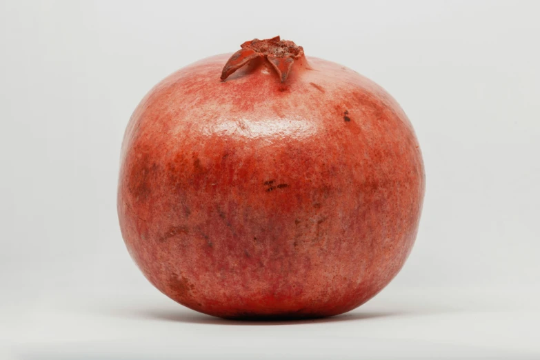 a large orange on a white background with a single piece of fruit to the left