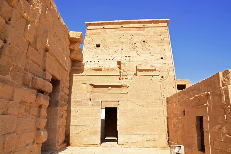 the entry to a very old and ancient building