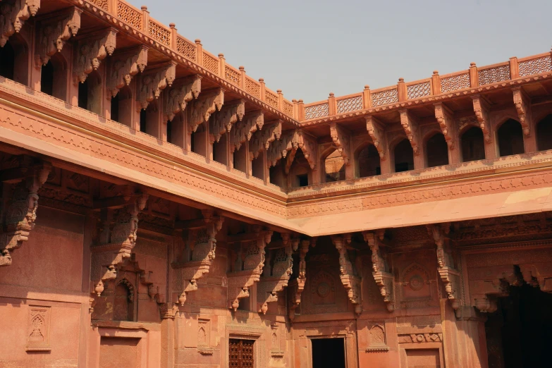 intricate carvings on the outside of buildings