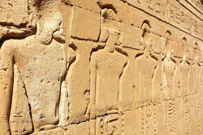 a close up of an egyptian architecture