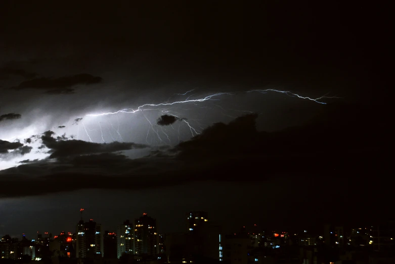 this is the sky as seen from a city at night