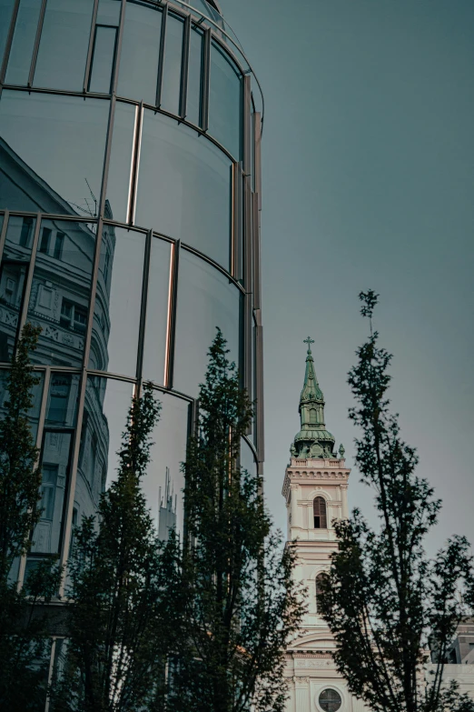 looking up at a clock tower from outside