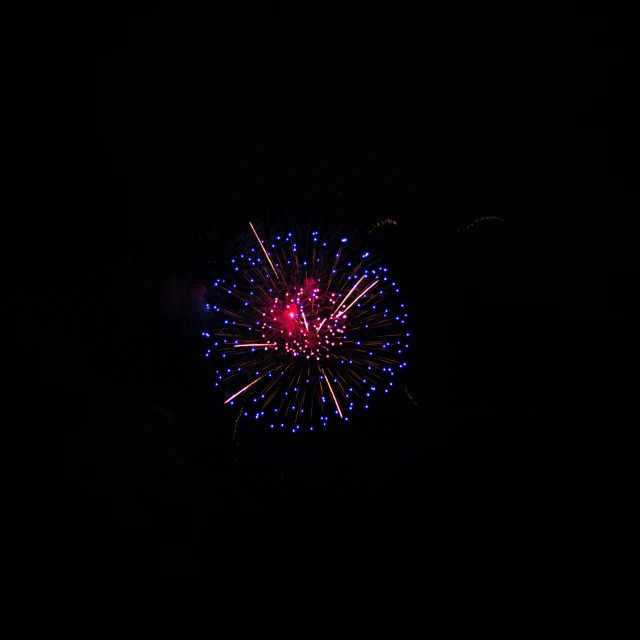 fireworks are shown in the sky with black background