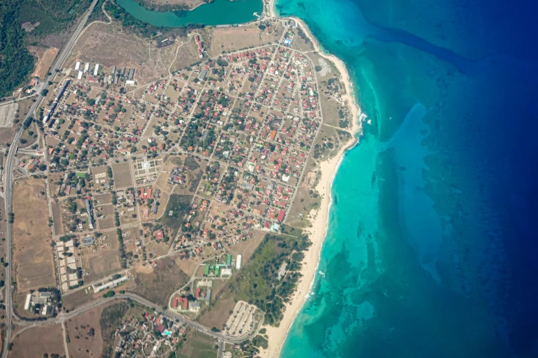 an aerial po of a city, taken from the air