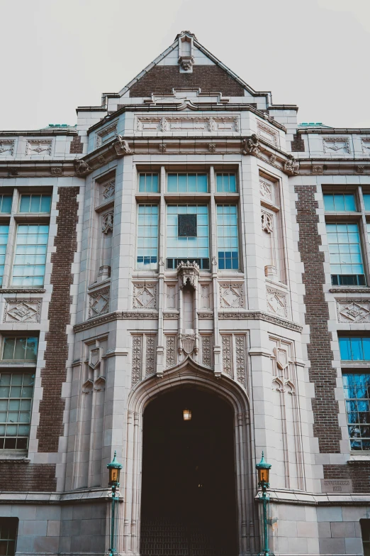 a door is on the side of a large building