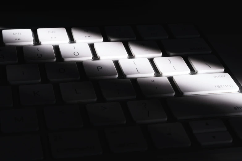 black and white s of a close up keyboard