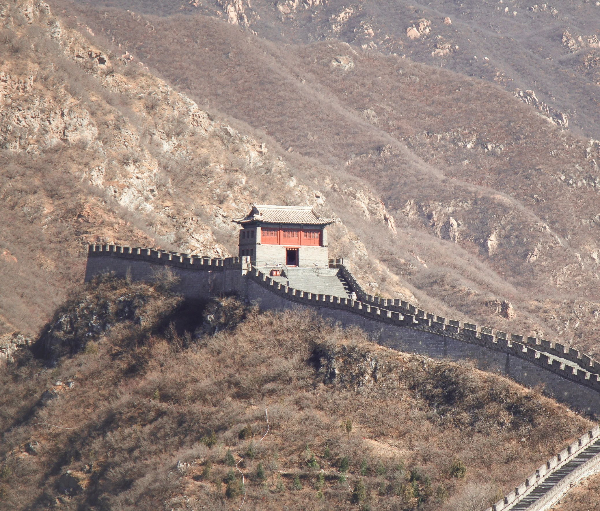 a view of the great wall of china