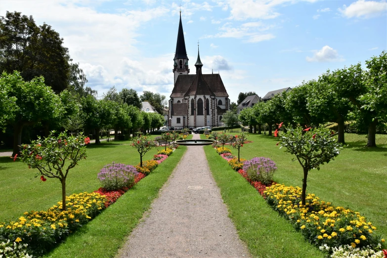 a church sits on top of an older building