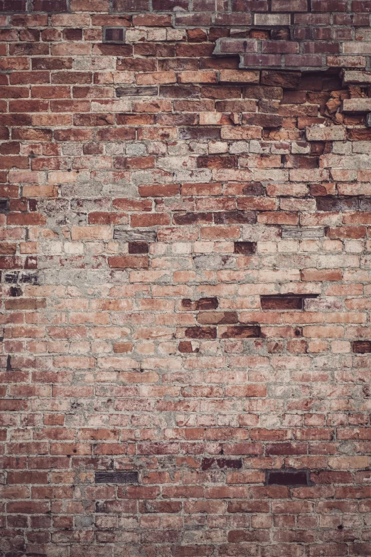 a brick wall with white spots and red bricks