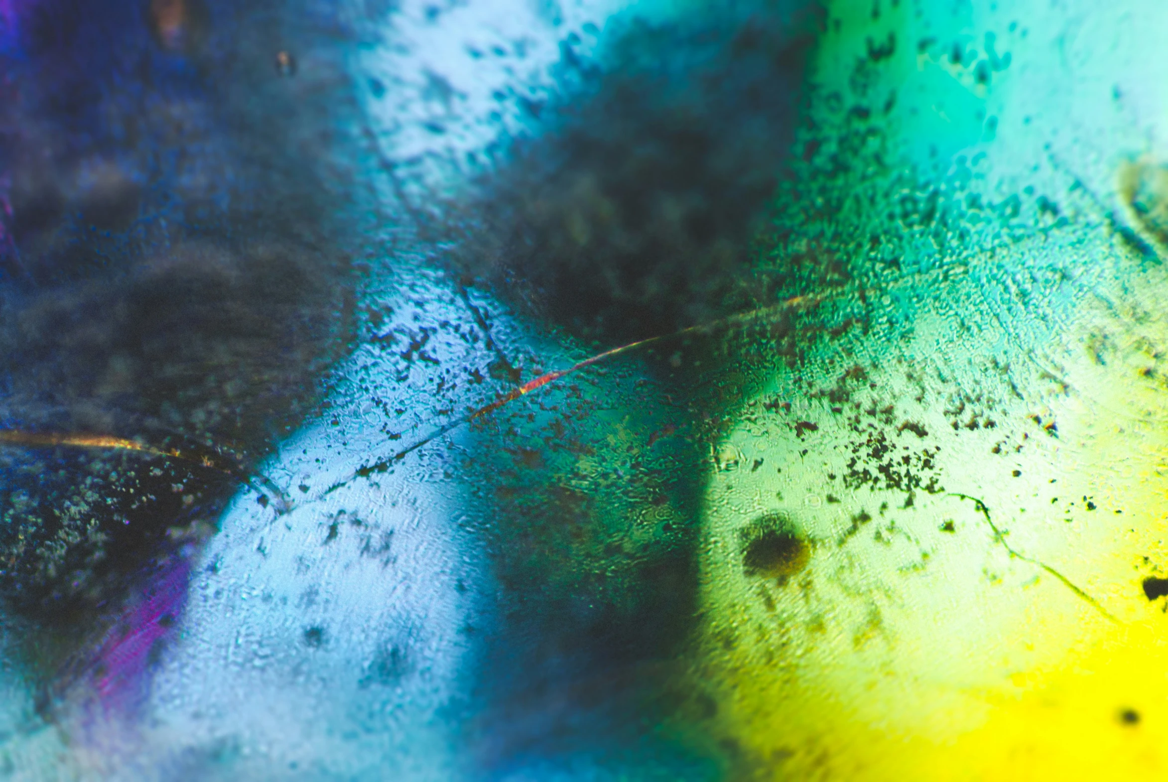 a close up of a colorful substance