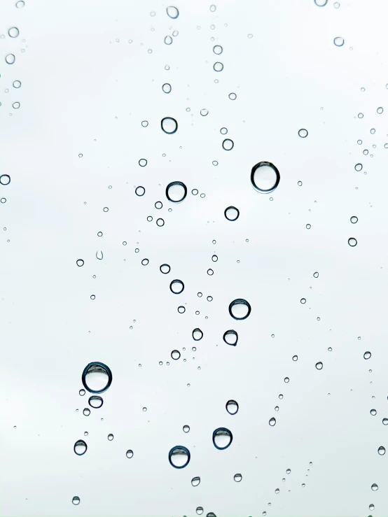 several drops of rain on a glass window