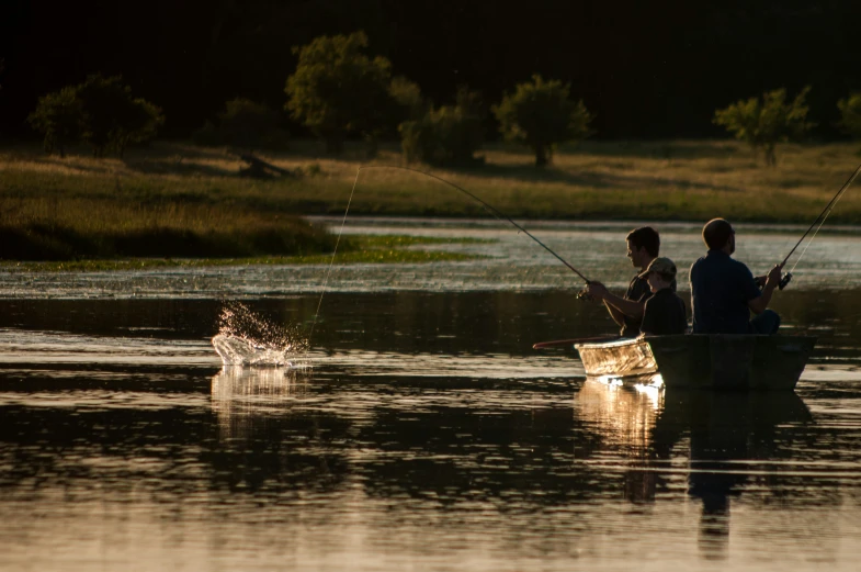 two people in a boat in the water