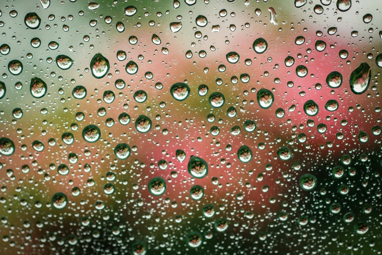 drops of water on a window glass