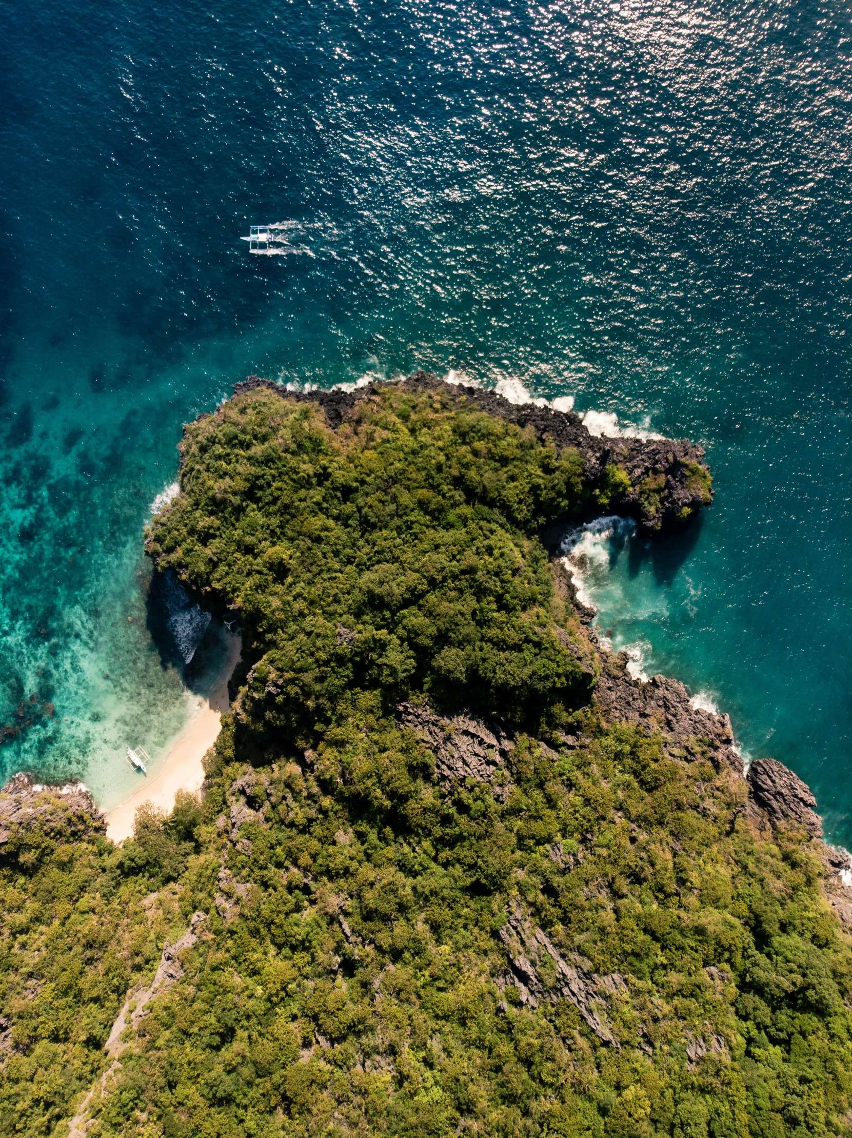 an island near a large body of water