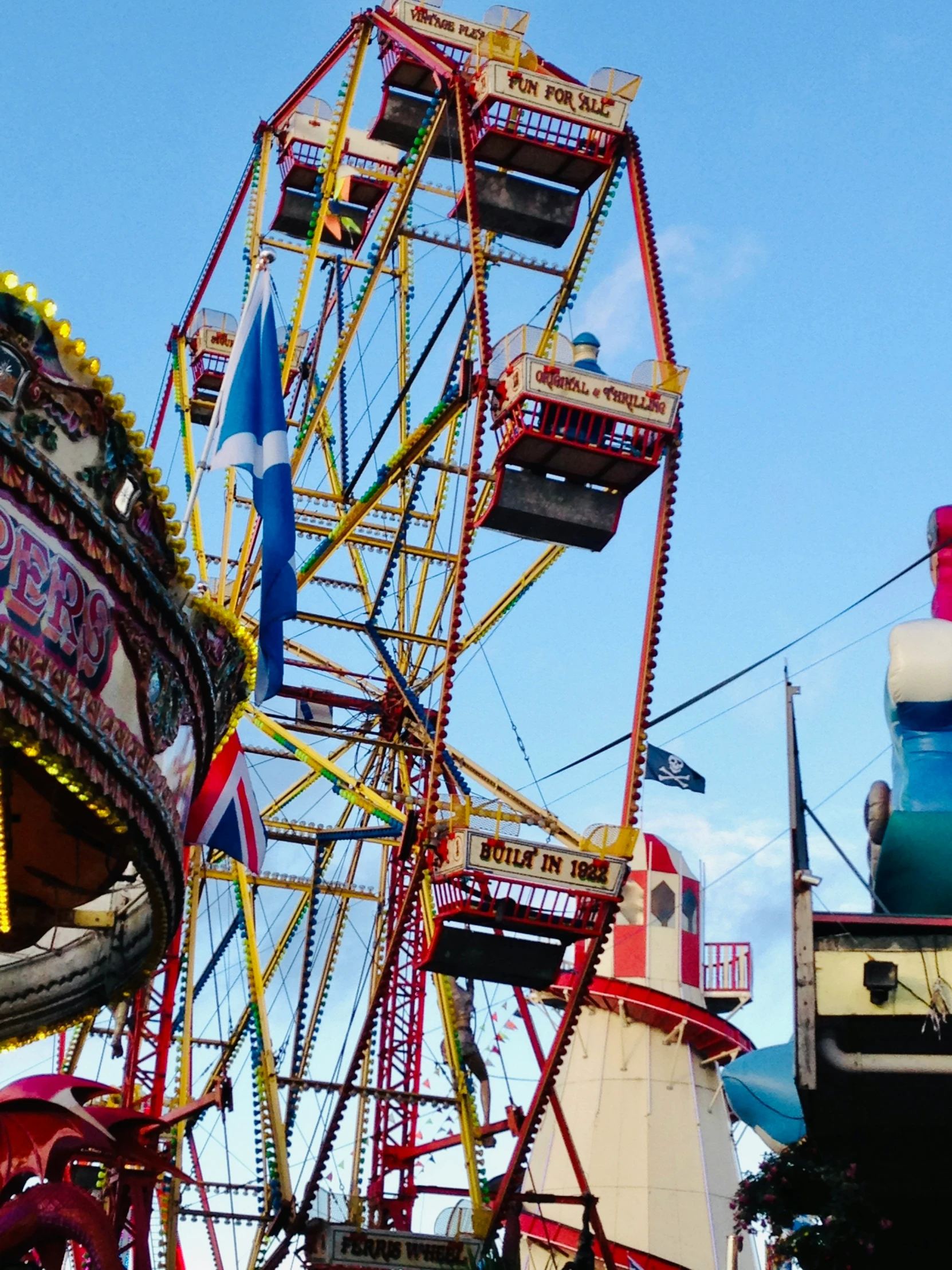 the big wheel is on display at an amut park