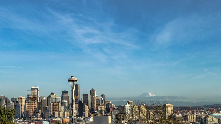a po of the seattle skyline from mount rainier