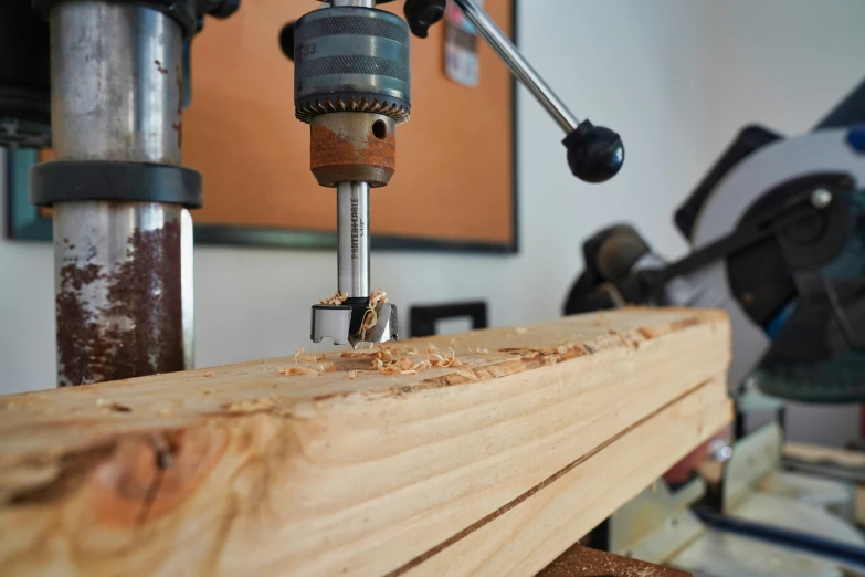 a drill is used to drilling soing on the table