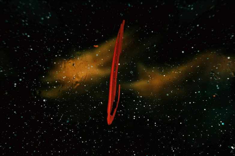 an image of a red object floating in the air