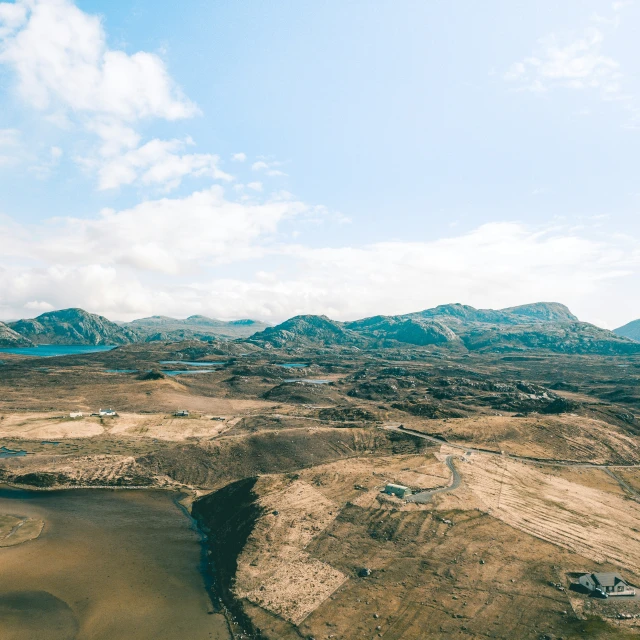 the view of the mountains from an airplane