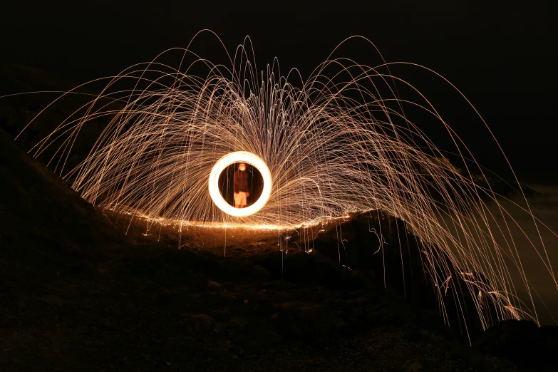 the light is reflected off of a circular object