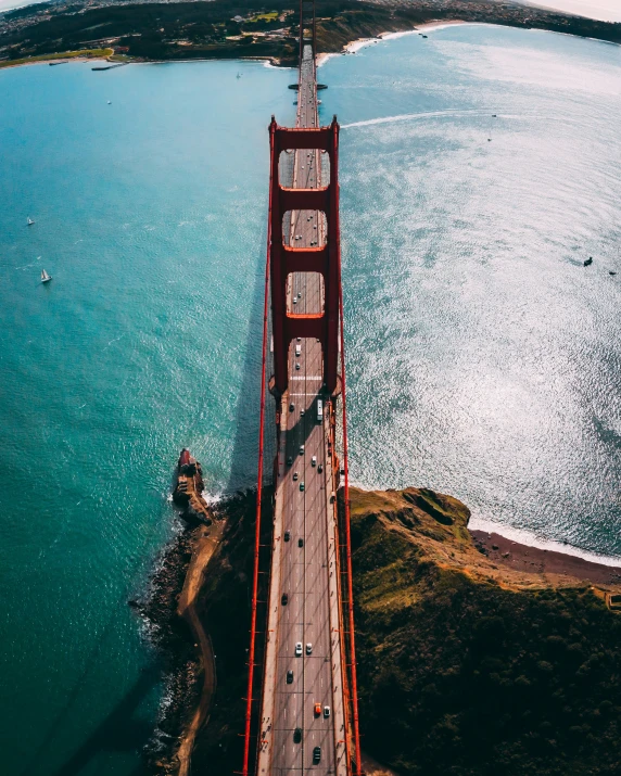 an aerial view of the golden gate bridge in san francisco