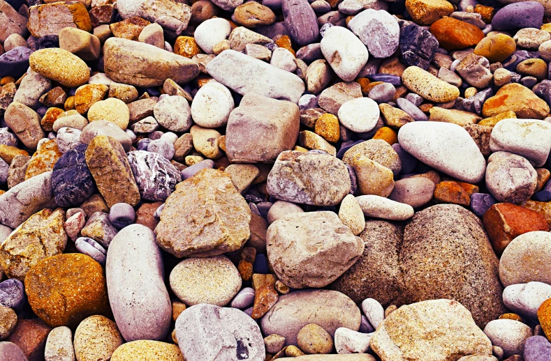 small rocks on the ground of some sort