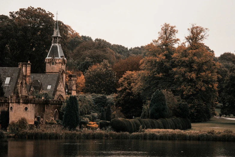 the house has a large tower on it's side