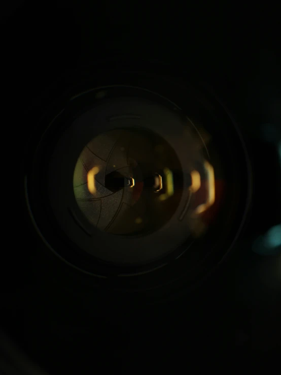 a camera lens with blurred lens marks in the middle