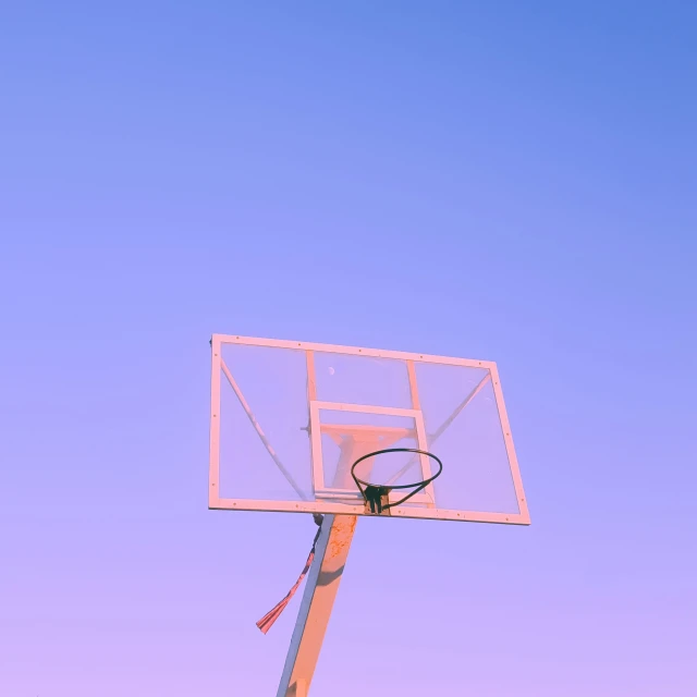 a basketball hoop with a basket inside of it