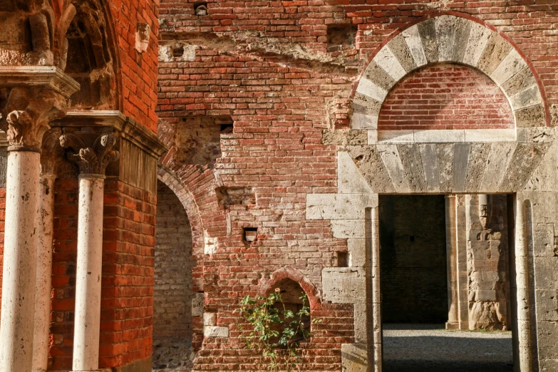 a doorway leading to an old building with carvings