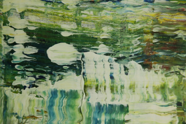 an abstract painting with multiple colors of water