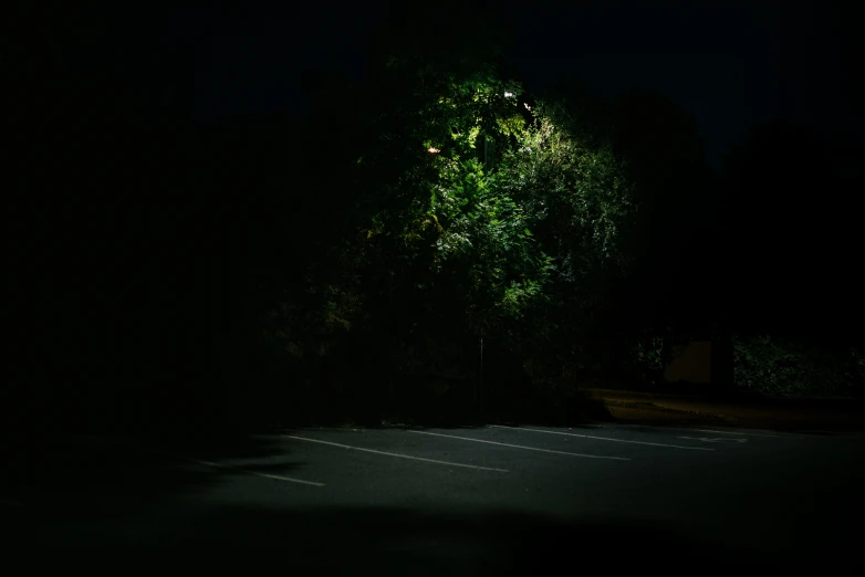 a street at night with no traffic lights