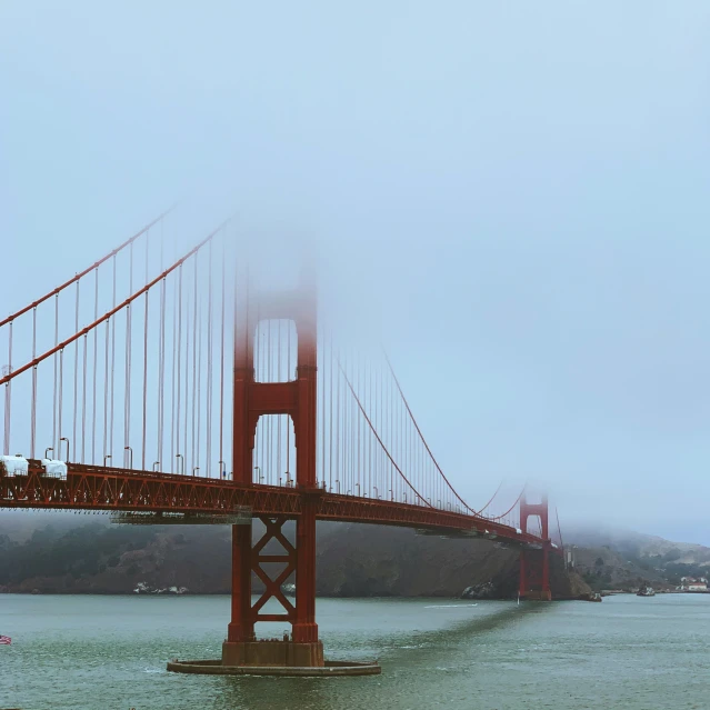 the golden gate bridge from across the water